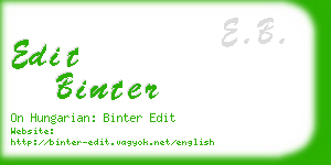 edit binter business card